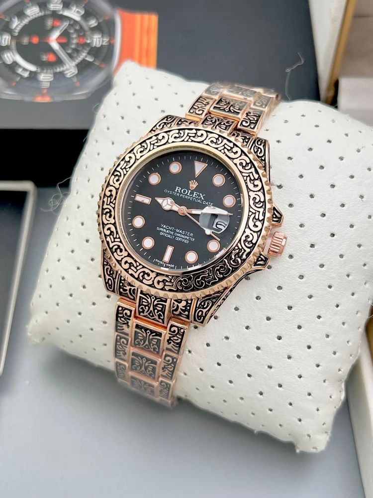 Rolex custom-engraved version or replica of a Rolex Submariner.