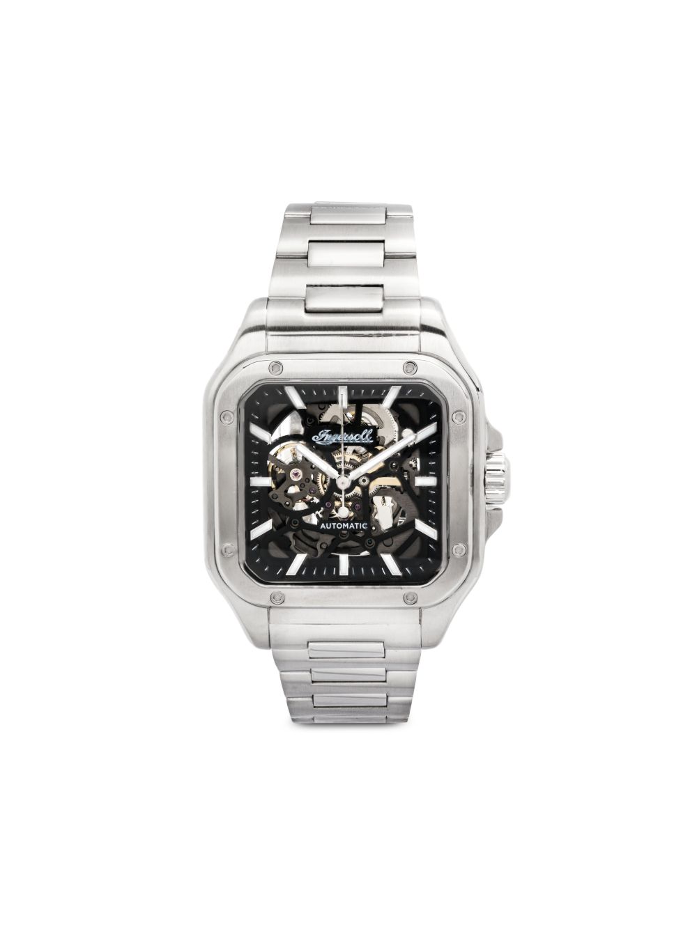 Patek Philippe automatic watch with a blue skeleton dial.