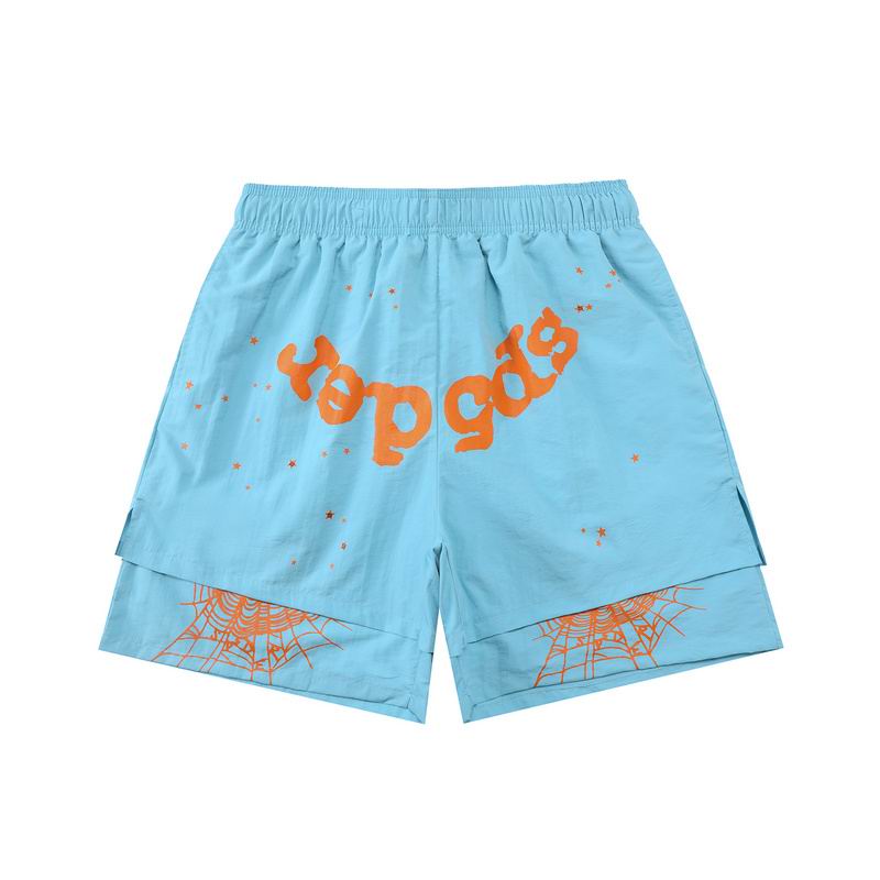 Sp5der Graffiti Logo Shorts – Multi-Color Spider Web Streetwear