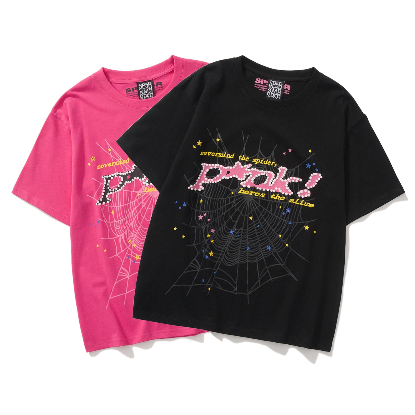 SP5DER P*NK & BL*CK T-shirts.