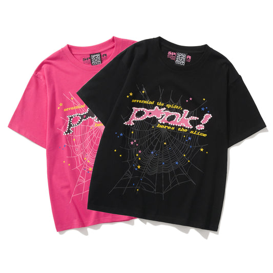 SP5DER P*NK & BL*CK T-shirts.