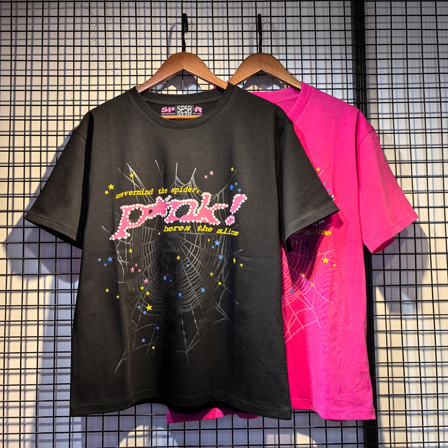 SP5DER P*NK & BL*CK T-shirts.